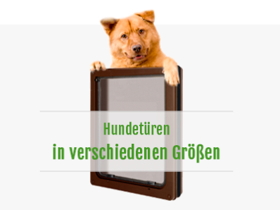 Hundet�ren in verschiedenen Ausf�hrungen