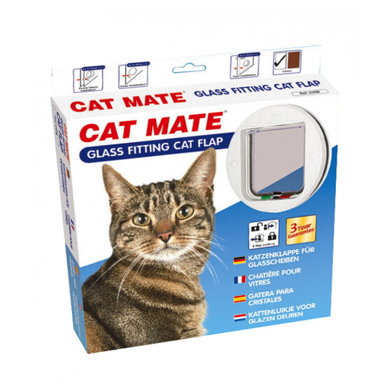 Katzenklappe Cat Mate Nr. 210W 4-Wege f�r Glasscheiben, manuell