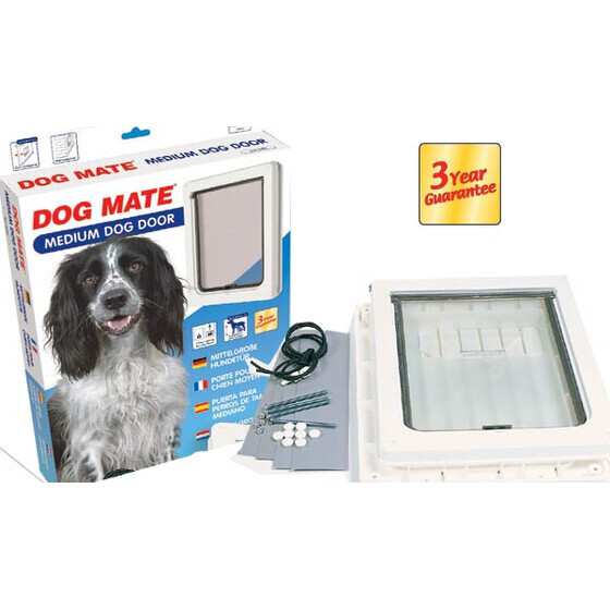 Mittelgro�e Hundet�r Dog Mate Nr. 215 2-Wege wei�