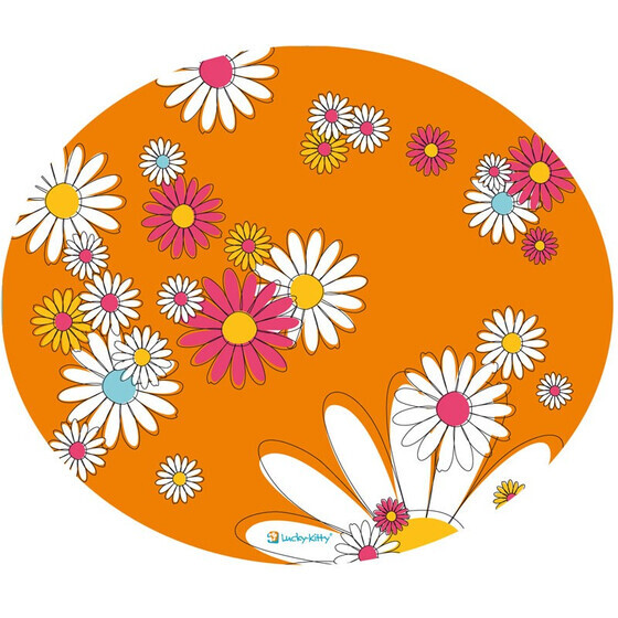 Lucky-Kitty Unterlage f�r Napf oder Trinkbrunnen orange